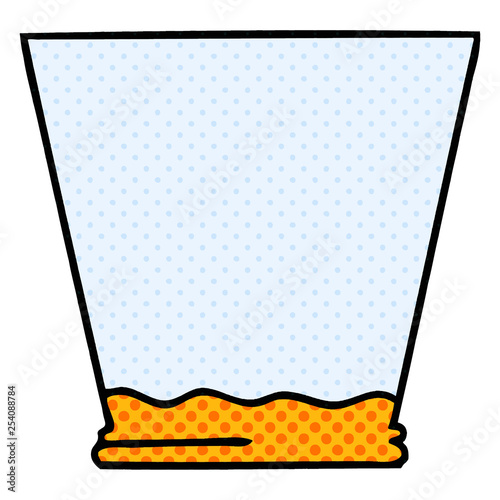 quirky comic book style cartoon whisky tumbler