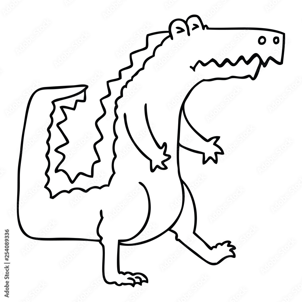 quirky line drawing cartoon crocodile quirky line drawing cartoon crocodile
