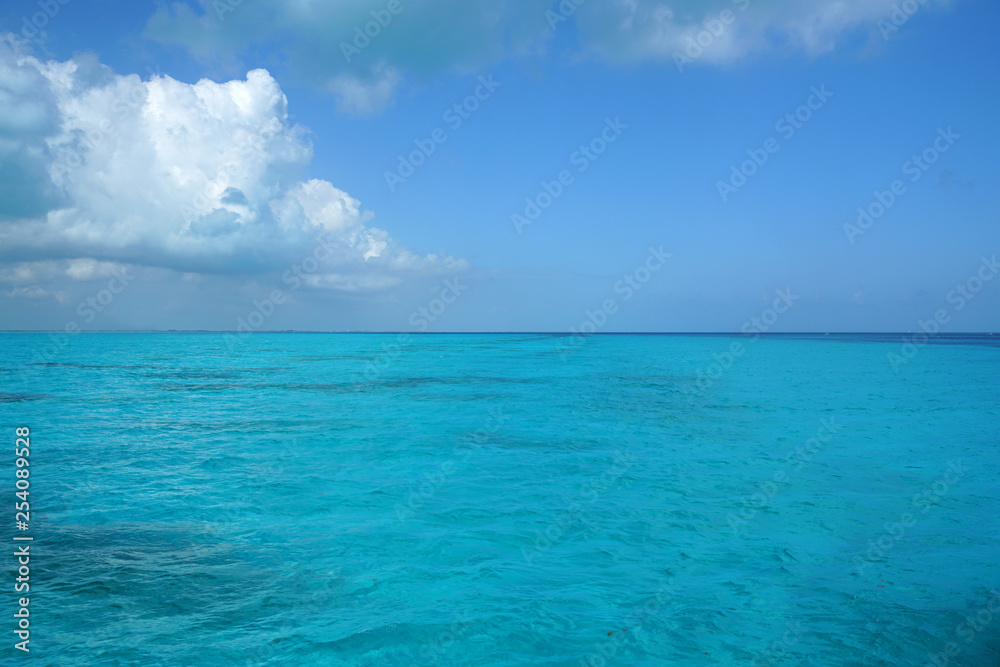 landscape of colorful sea under Caribbean sunlight landscape of colorful sea under Caribbean sunlight