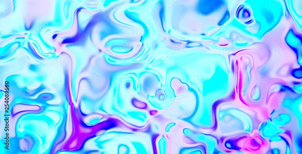Liquid glass looking abstract colorful background in vivid colors