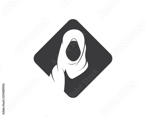 Bild auf Leinwand hijab logo vector,culture of woman muslim fashion