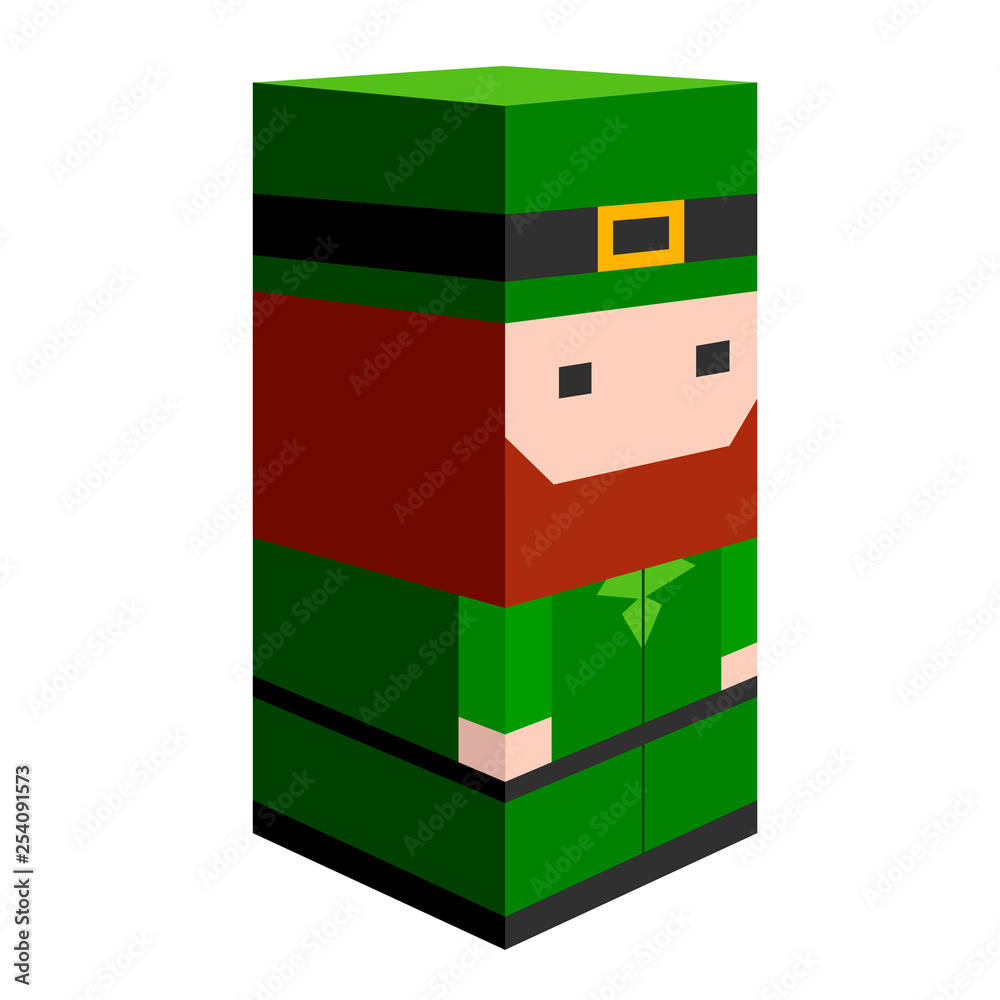 3d shaped patrick day elf. Vector illustration design 3d shaped patrick day elf. Vector illustration design