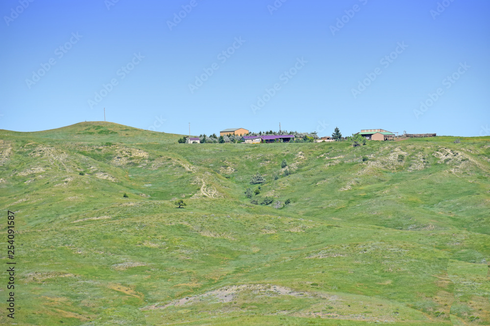 Fototapeta premium Buildings on Hill Top