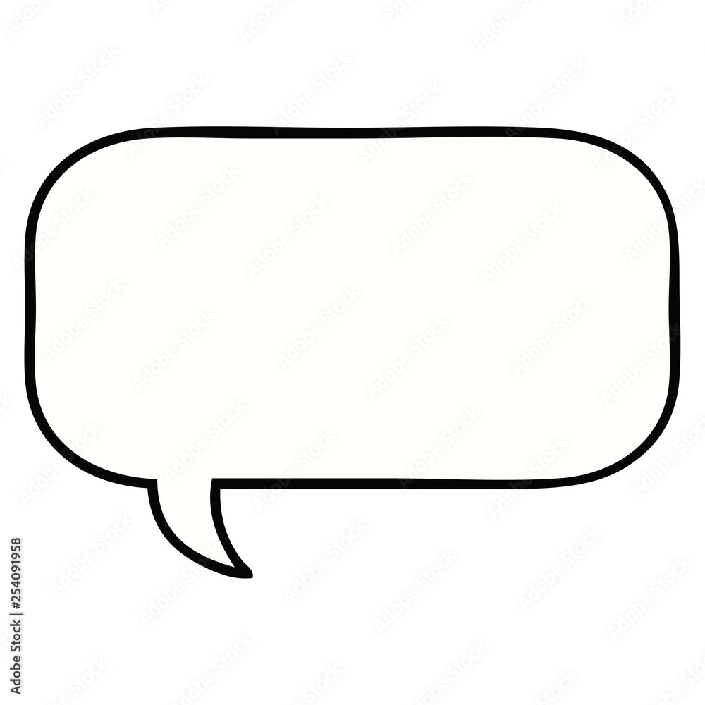 cute cartoon speech bubble