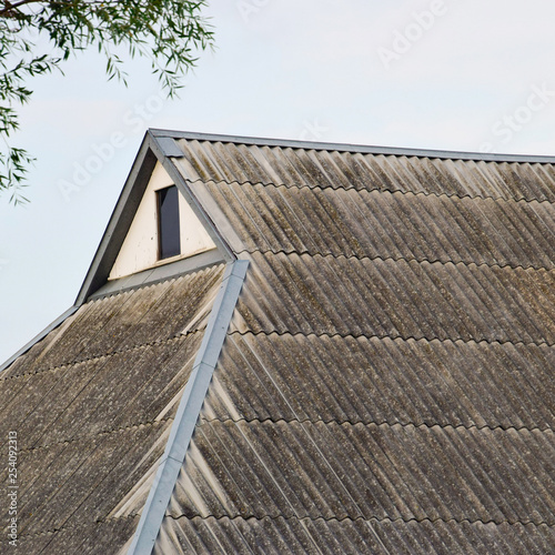 Slate roof houses