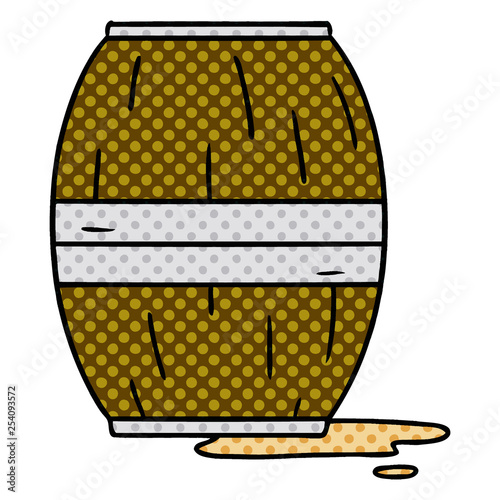 cartoon doodle of a wine barrel