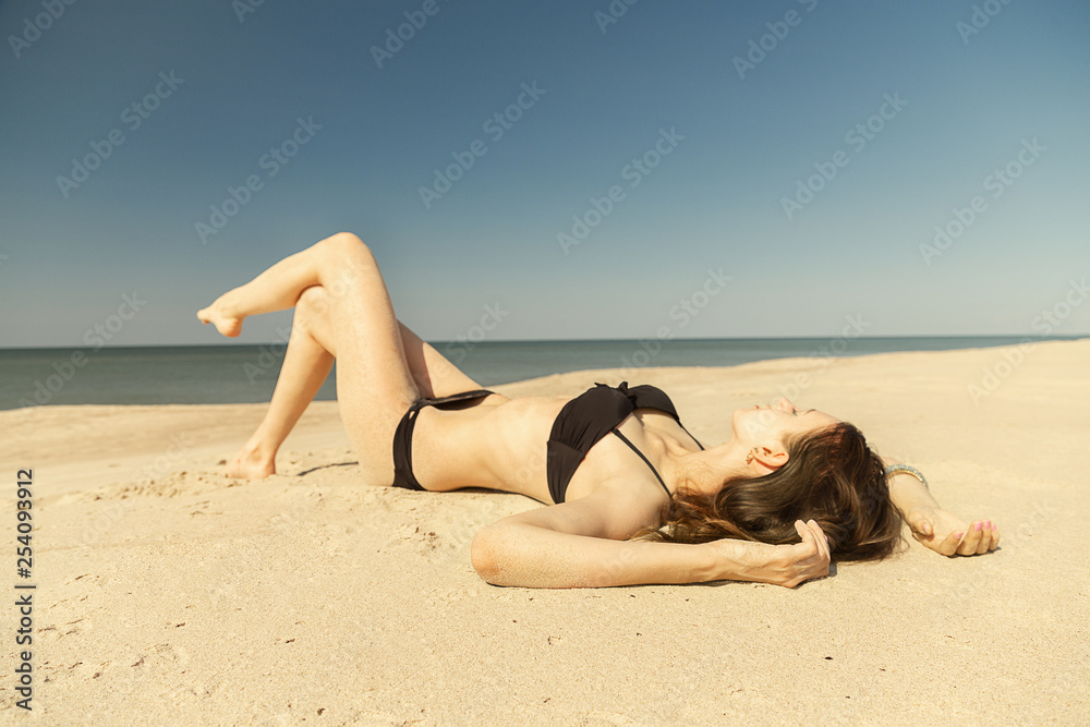 woman on beach