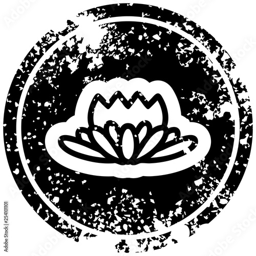 lotus flower distressed icon
