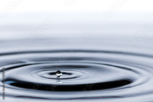 Water droplet splash background texture isolated on white. Fresh clean pure water ripples and splashes.