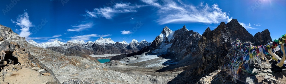Panoramic View of Mount Everest. 