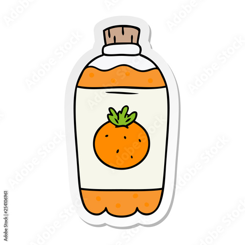 sticker cartoon doodle of orange pop