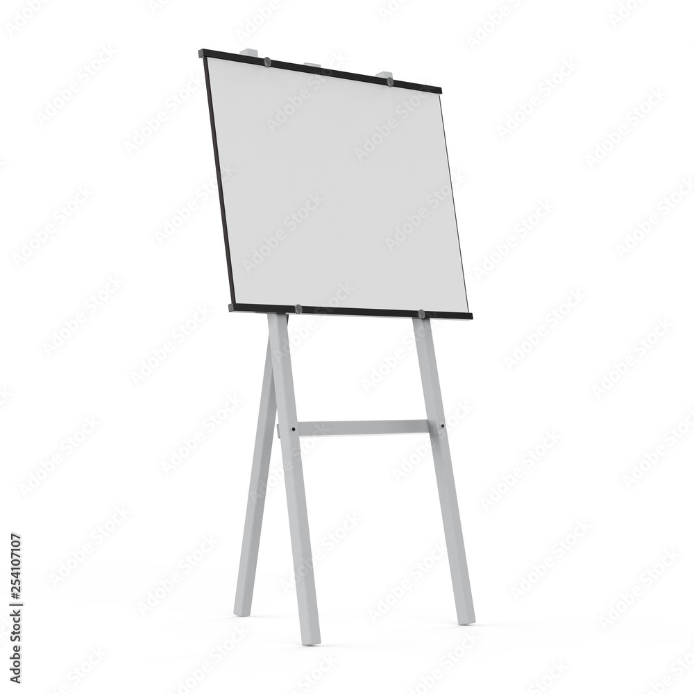 empty canvas with easel