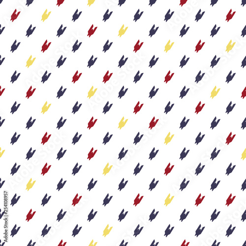 Seamless color bright dogtooth vector pattern. Vintage fashion textile background.