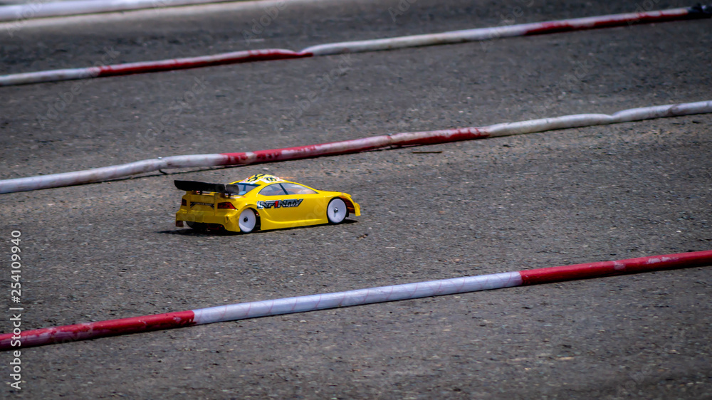 remote control car race competition on tarmac circuit Stock Photo ...