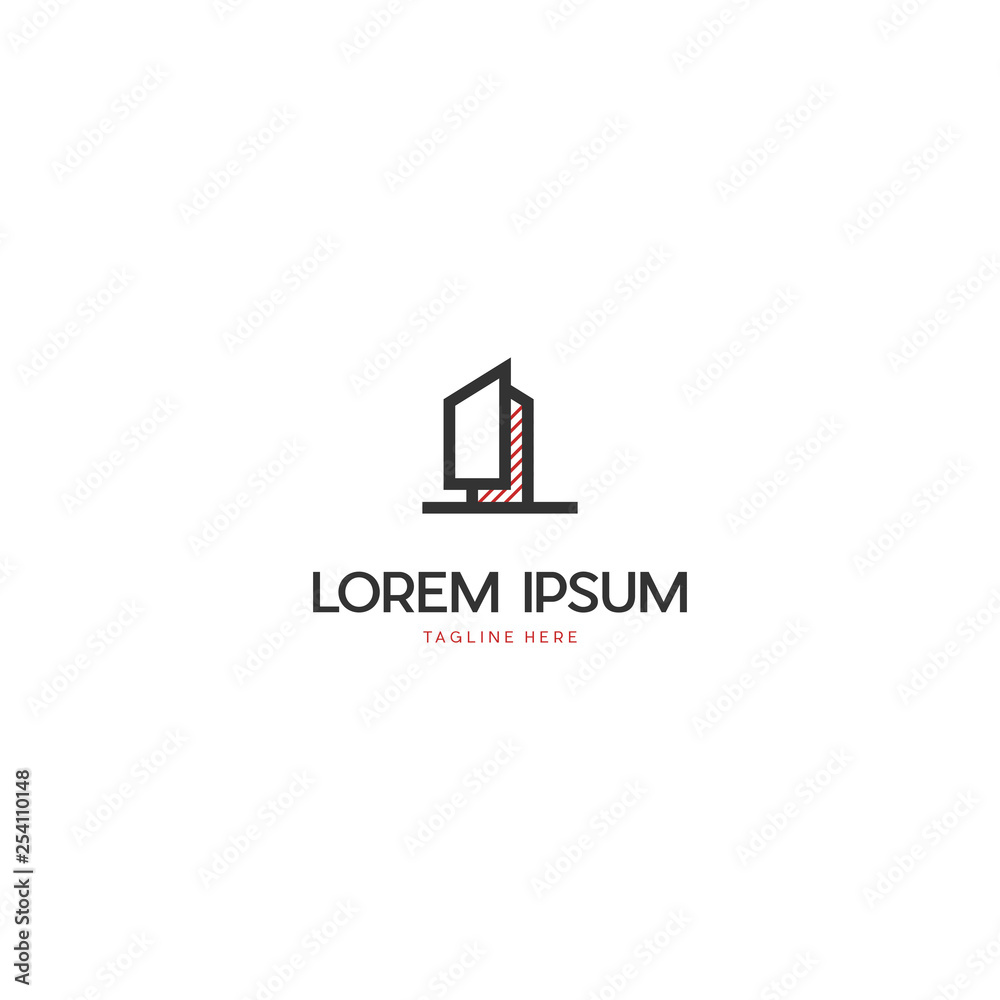 Building Outline Business Logo Design Building Outline Business Logo Design