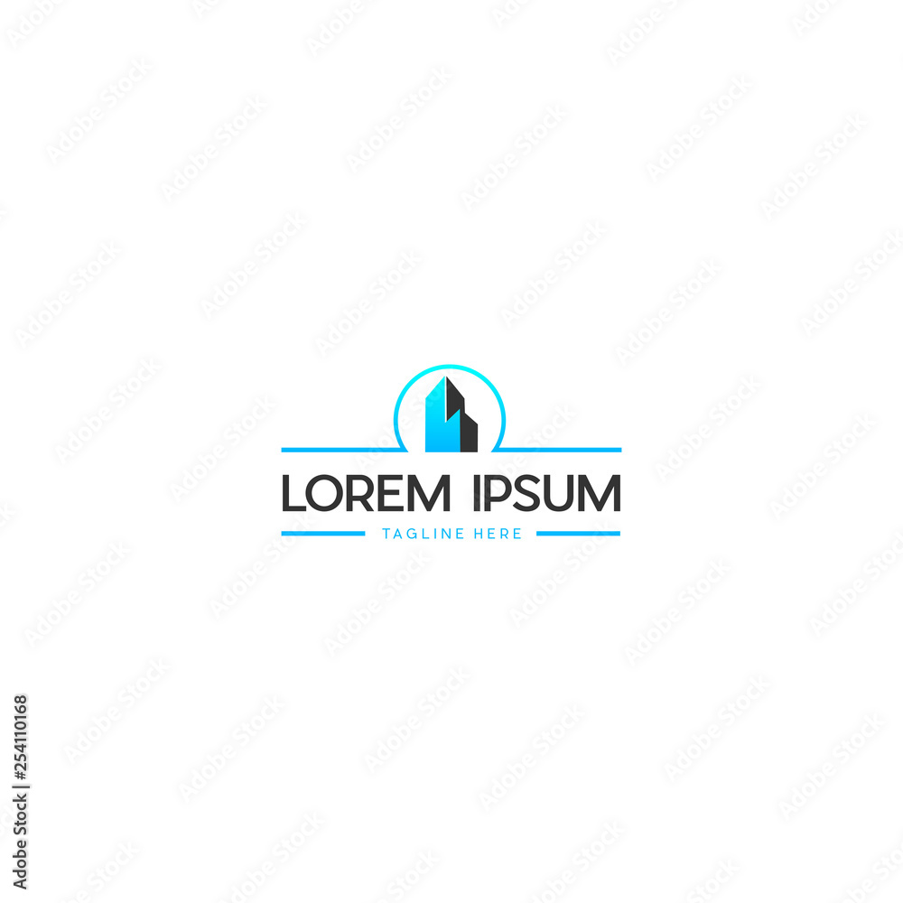 Building Outline Business Logo Design Building Outline Business Logo Design