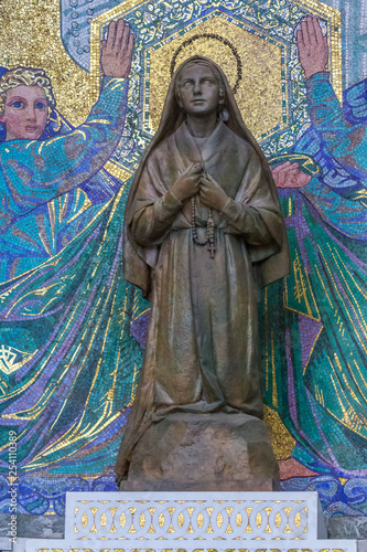 Slika na platnu Lourdes, statue de Bernadette de Soubirous