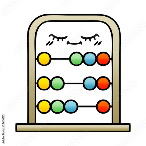 gradient shaded cartoon abacus