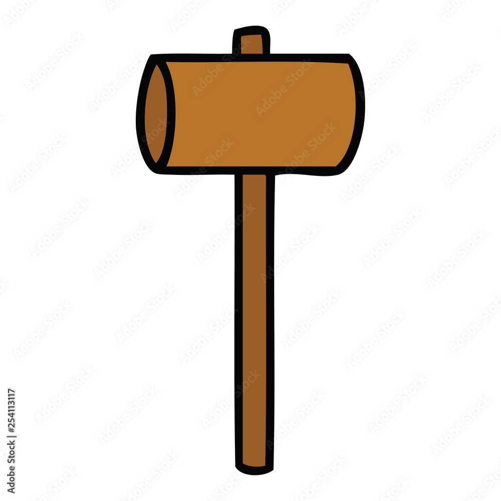 cartoon doodle of a mallet cartoon doodle of a mallet