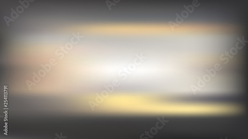 Vector blur baclkground with horizontal golden lines. Sunset