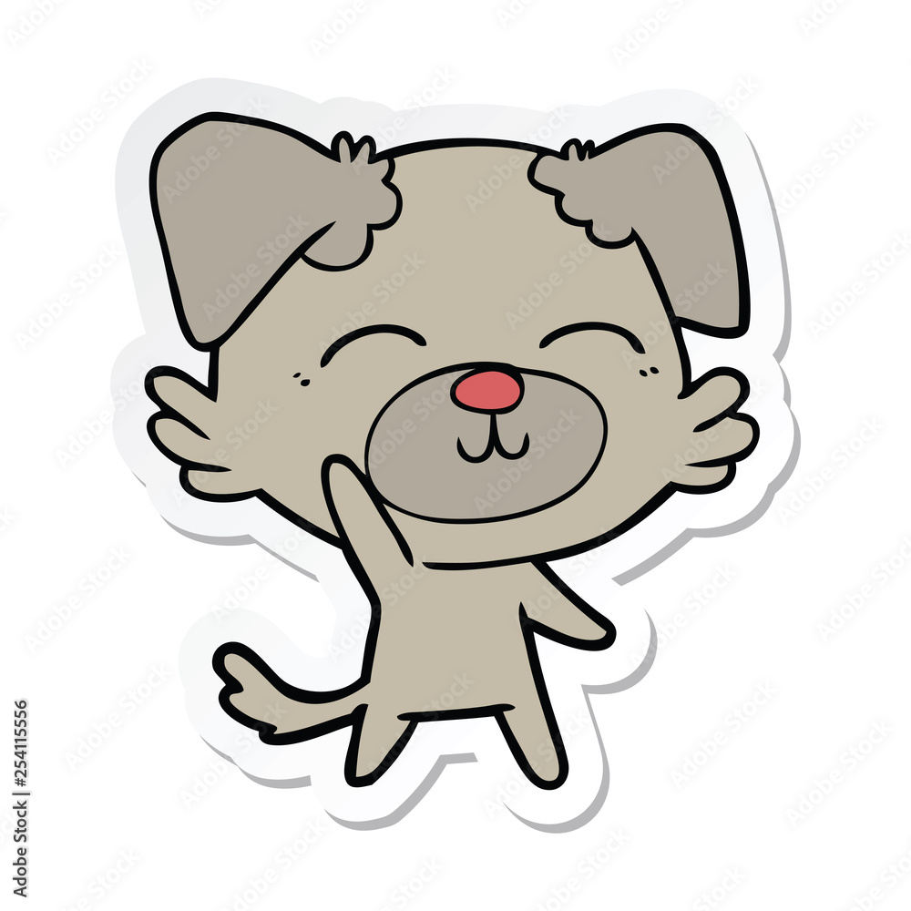 sticker of a cartoon dog sticker of a cartoon dog