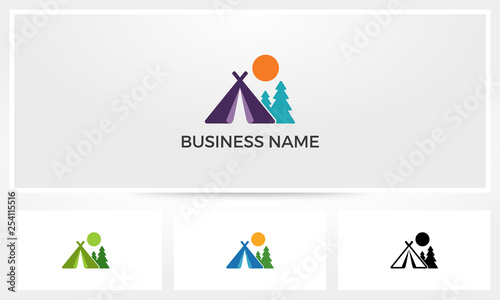 Tent Camping Outdoor Logo