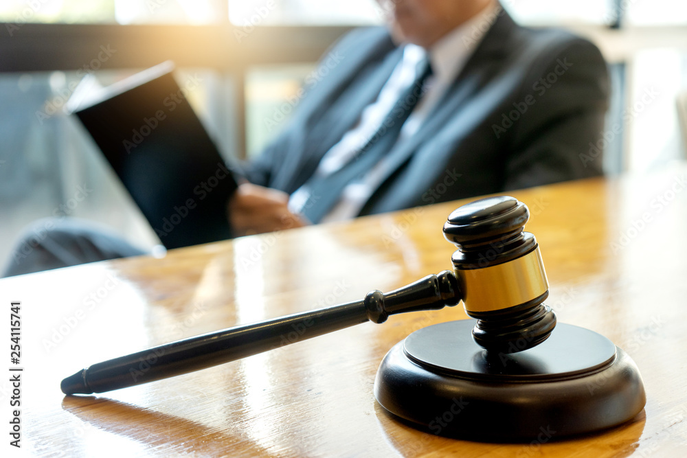 Judge lawyer gavel work in office with balance Judge lawyer gavel work in office with balance