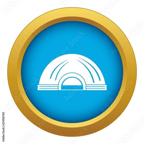 Aboriginal dwelling icon blue vector isolated on white background for any design