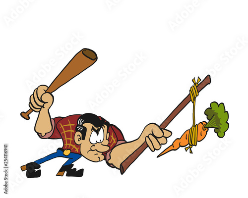 Old fashion carrot or stick manager