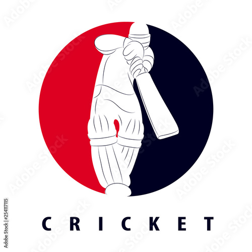 Cricket batsman flat