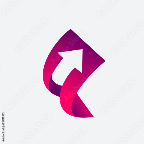 Growth Income with Up Arrow Logo Template