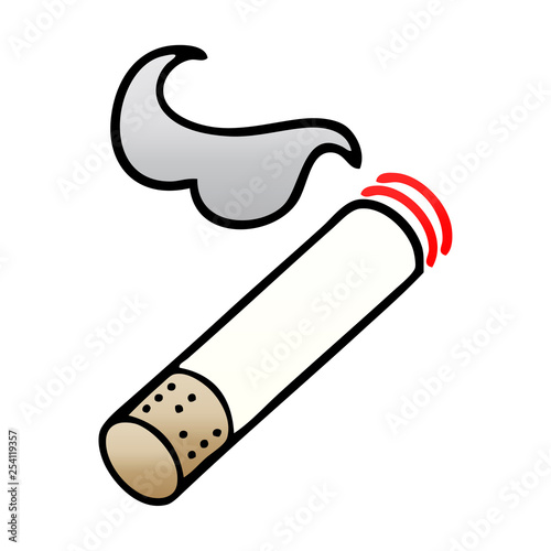 gradient shaded cartoon cigarette smoke