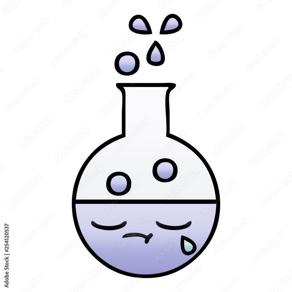 gradient shaded cartoon test tube gradient shaded cartoon test tube