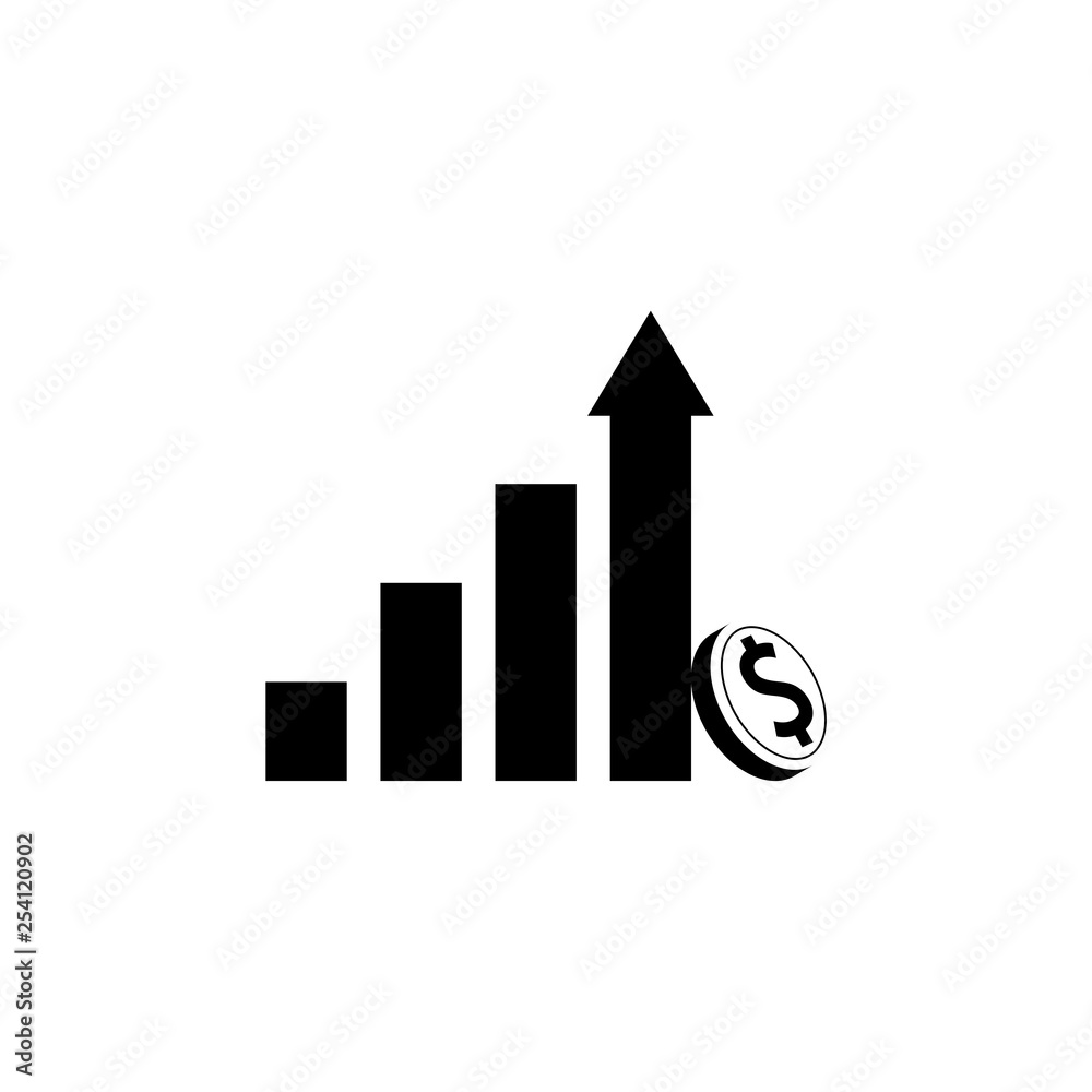 Revenue icon, For web design, apps, software, print usage