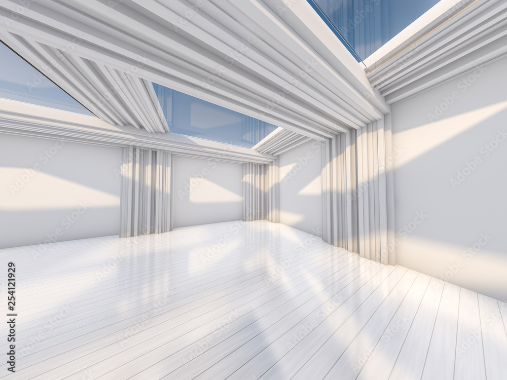 Obraz premium Abstract modern architecture background. 3D rendering