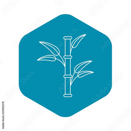 Bamboo icon. Outline illustration of bamboo vector icon for web design