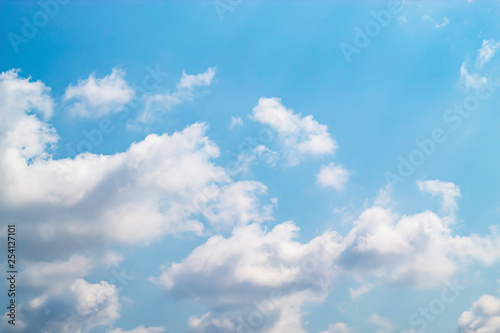 The beauty of the sky with clouds and the sun.