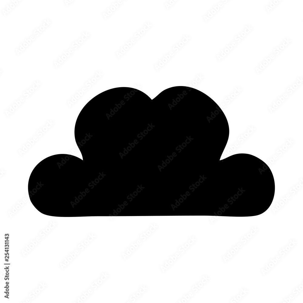 flat symbol snow cloud flat symbol snow cloud