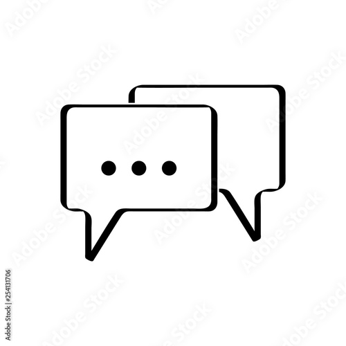 Chat Icon in flat style. Speech symbol for web site design, logo, app, UI. Chat with dialog. Vector illustration. 