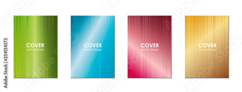 Set of modern abstract covers. Cover design with a dynamic colorful gradient of halftone. Vector background.