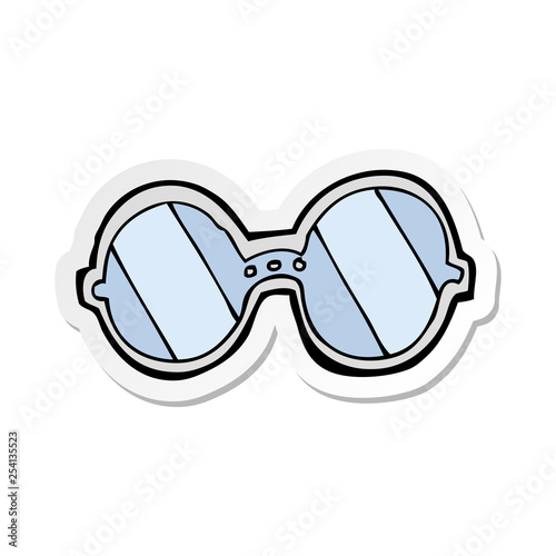 sticker of a cartoon spectacles