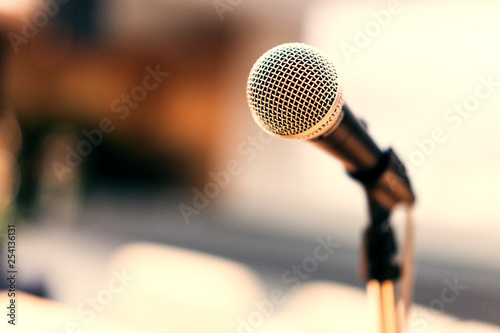 Microphone in the meeting room, where the light is bright