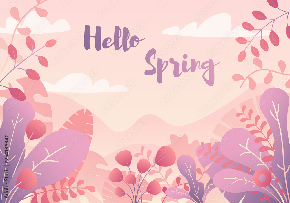 Hello Spring card