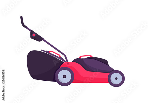 Lawn mower icon vector. photo
