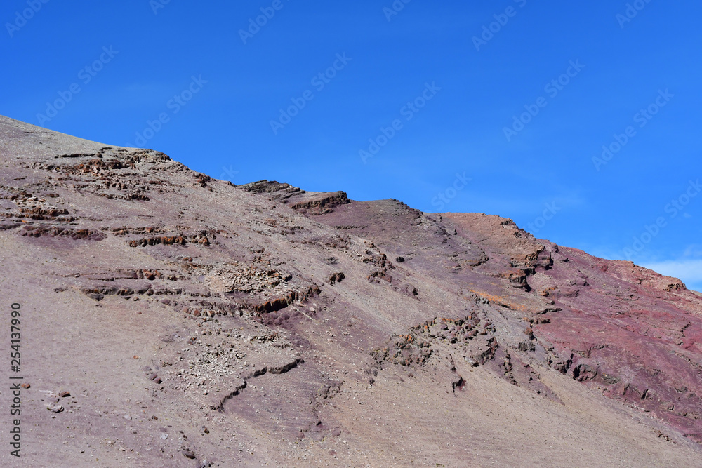 China, Tibet. China, Tibet. Mountain landscape on the way to lake Mershung (Merchong) in summer clear day China, Tibet. China, Tibet. Mountain landscape on the way to lake Mershung (Merchong) in summer clear day