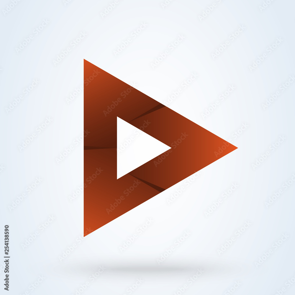 play media sign logo icon vector template. Abstract Play button play media sign logo icon vector template. Abstract Play button