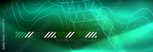 Shiny neon lights background, techno design, modern wallpaper for your project