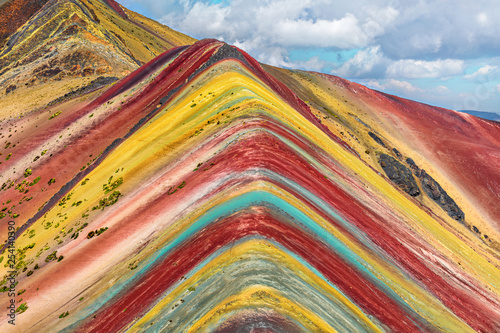 Cusco Region, Peru.  Rainbow Mountain (Montana de Siete Colores). photo