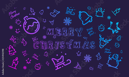 Illustration for the celebration of Christmas and New Year