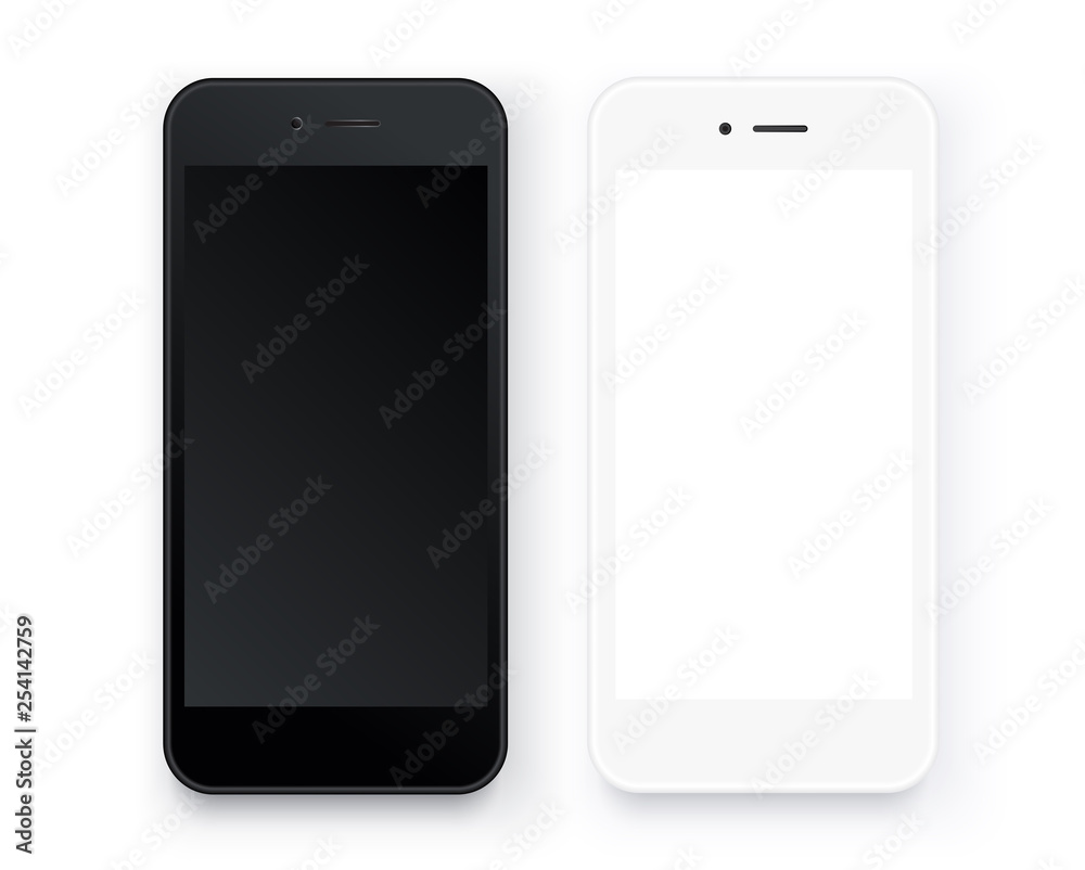 Set of Realistic mobile phones. Mock up smartphone Set of Realistic mobile phones. Mock up smartphone